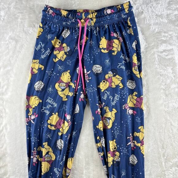 Disney Winnie the Pooh Pajama Pants "Taking It Easy" Cozy Blue - Picture 2 of 6